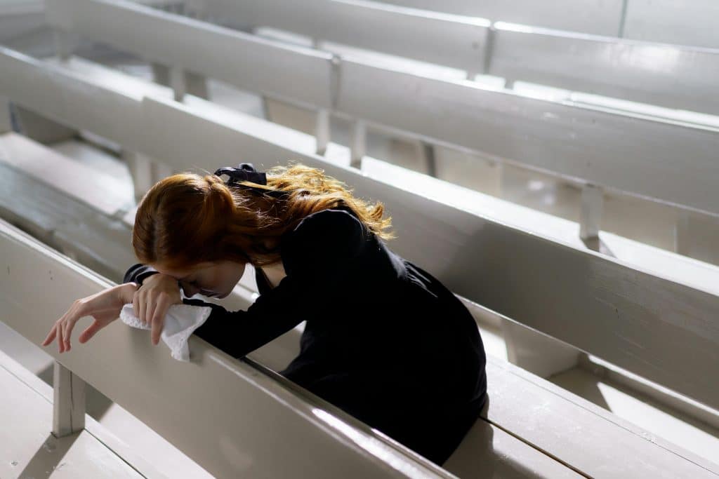 woman grieving