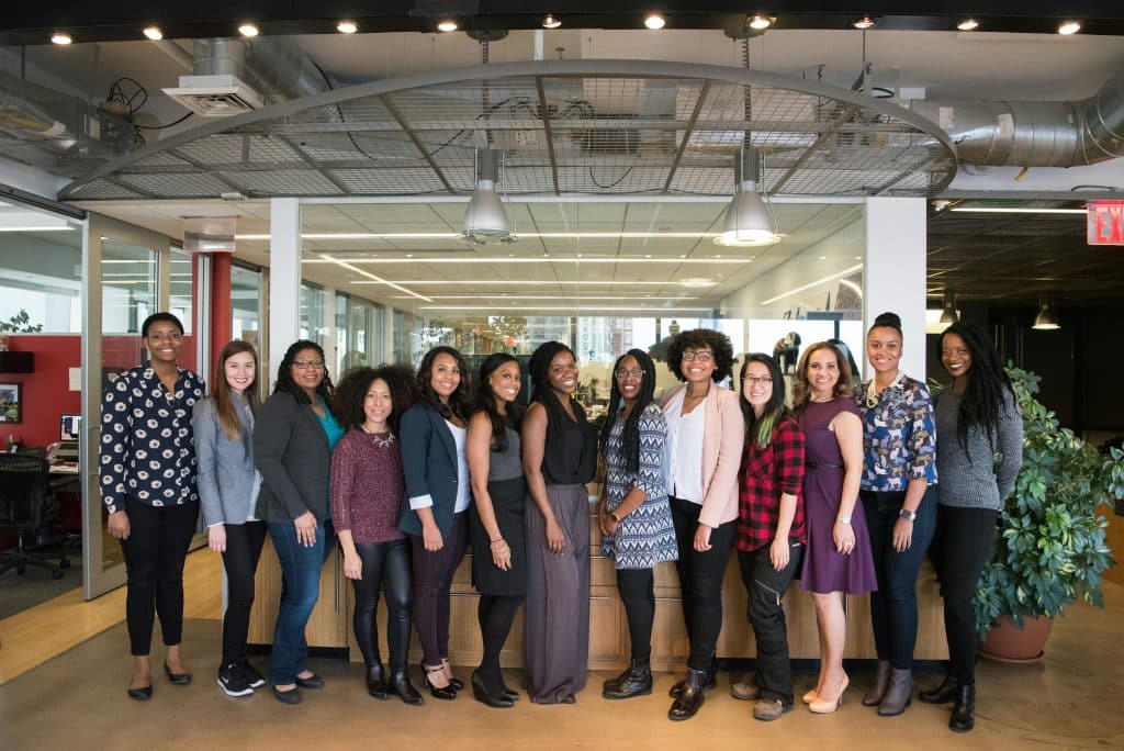 group of women in office