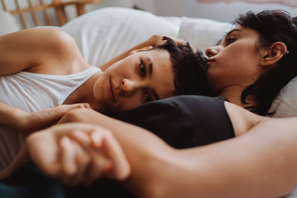 couple holding hands together