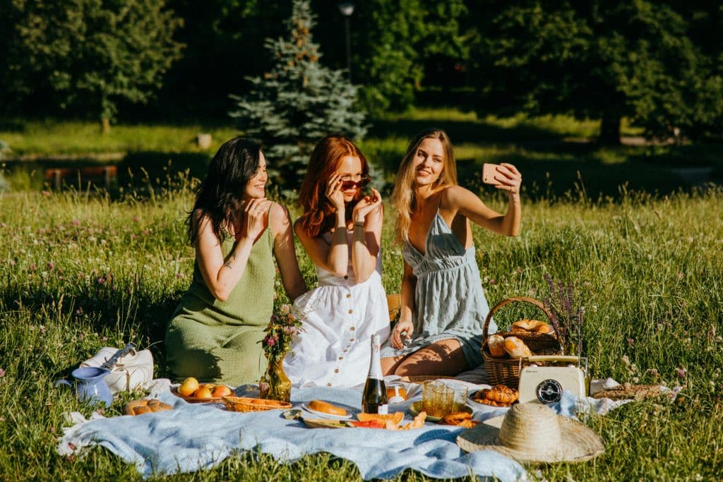 group of women eating together