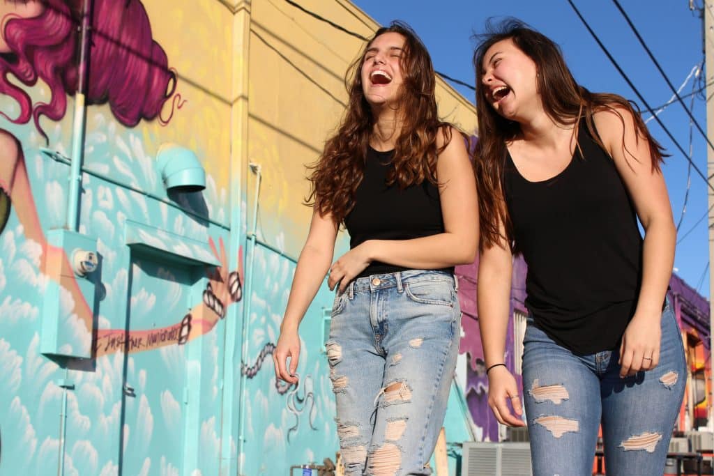 women laughing together