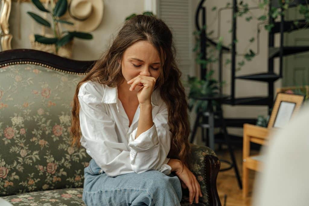 woman struggling with OCD