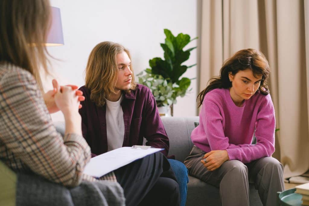 woman at treatment for mood disorder