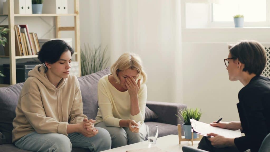 two women at a therapy appointment