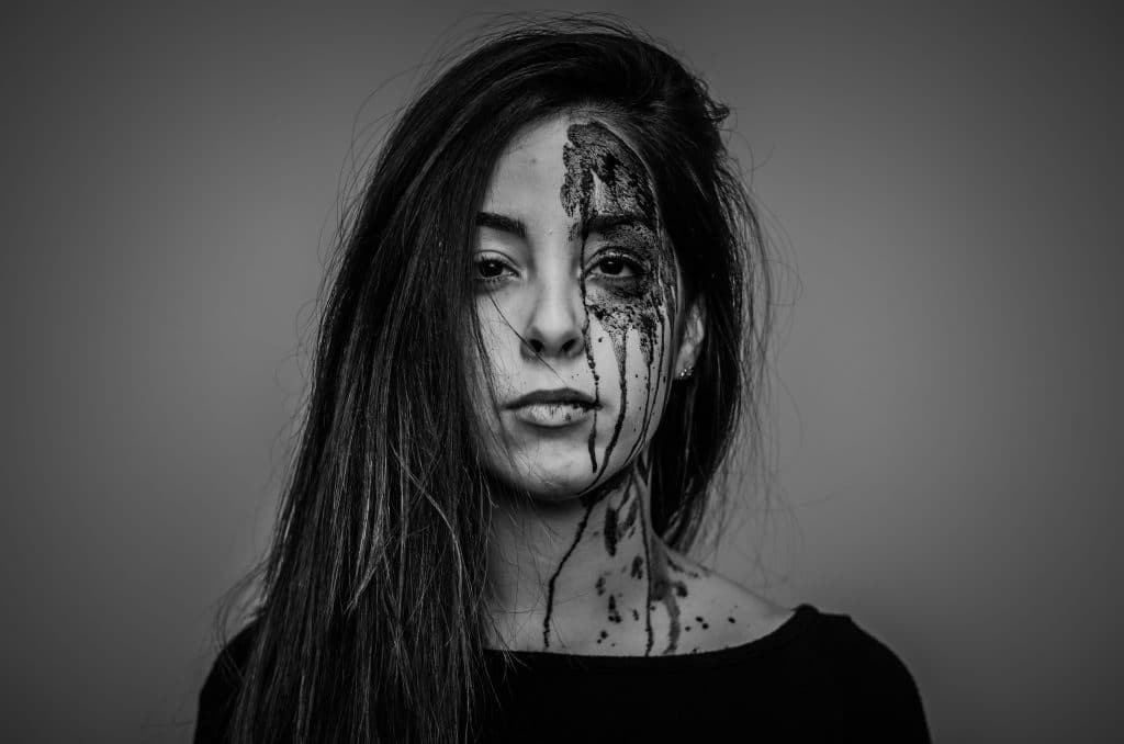 woman suffering from injury and trauma